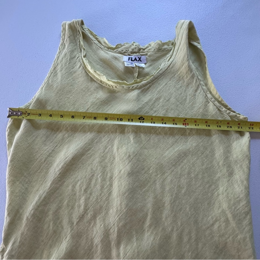 Flax Women's Light Green Linen Sleeveless Dress Size L - Picture 8 of 10